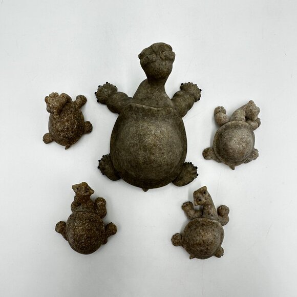 11 pc Vintage Quarry Critters Turtle / Tortoise Figures by Second Nature Design - Picture 11 of 12
